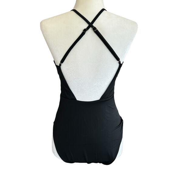 Andie The Asbury One Piece Large Black‎ Halter Style Backless Swim NWT - Picture 3 of 12